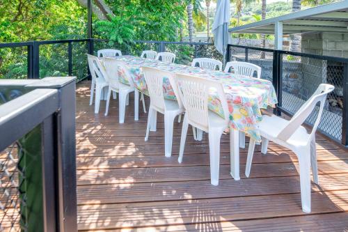 Μπαλκόνι ή βεράντα στο Ô Ruisseau Lodges - Lodge Cocotier