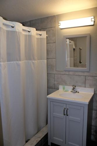 Bilik mandi di Hometowne Inn & Suites