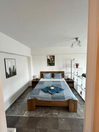 1 dormitorio con 1 cama grande en una habitación en Magic Studio, en Ploieşti