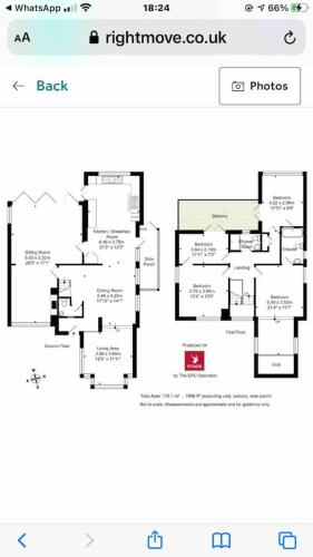 a plan of a house with a floor plan at Big Sky at Hive Beach in Burton Bradstock