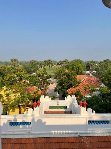 a view from the roof of a building at Marutham Village Resort in Mahabalipuram