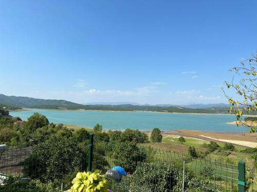 a view of a large body of water at Sibora Guest House Liqeni Ulez in Kokërdhok