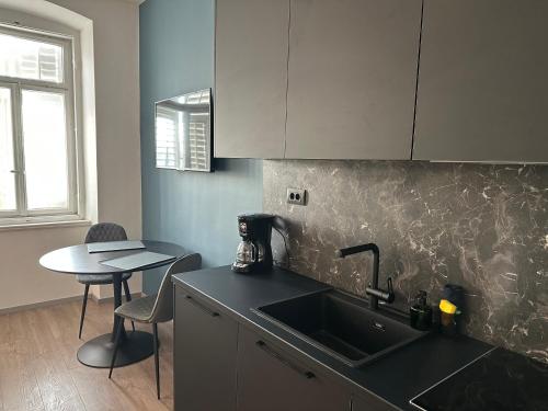 Kuchyňa alebo kuchynka v ubytovaní Navis city apartments