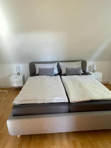 Postel nebo postele na pokoji v ubytování Nordlicht