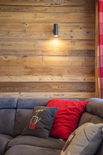 Posezení v ubytování Alpe d'Huez Houses - Chez Val - Magnifique 62m2 pour 6 avec vue montagne splendide - Les Chances