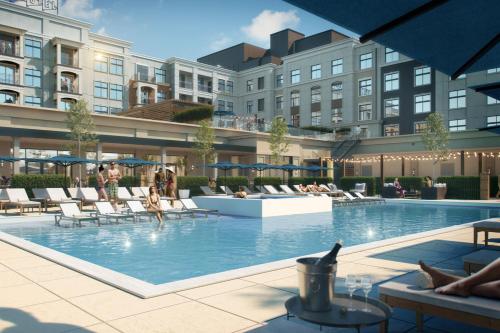 a rendering of a swimming pool at a hotel at The Artisan at Tuscan Village, Salem, a Tribute Portfolio Hotel in Salem