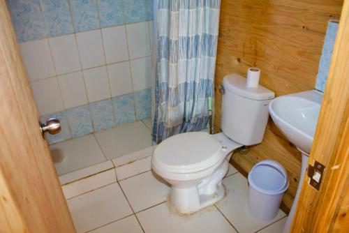 Vonios kambarys apgyvendinimo įstaigoje Cabañas oasis, radal 7 tazas