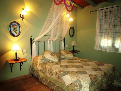 Un pat sau paturi într-o cameră la Caseta Morritos