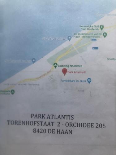 a map of the park atantis forrest at Appartement 1 chambre De Haan in De Haan