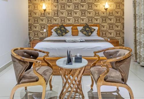 Et opholdsområde på The Crest Lodge Limited