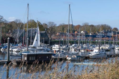 a bunch of boats docked at a marina at Gite des Gargouilles in Saint-Valery-sur-Somme