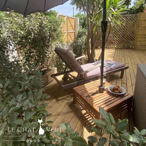 Κήπος έξω από το Le Chat Vert - Appartements Adults Only