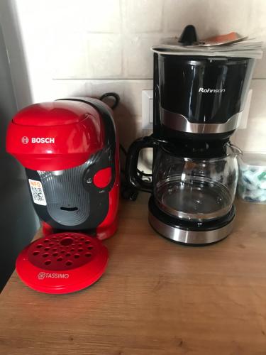 Prázdninový dům na Pálavě s vinným sklepemにあるコーヒーまたはお茶