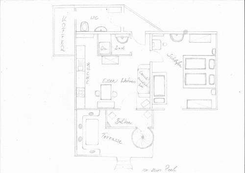 Κάτοψη του Ferienwohnung am Wirtshof