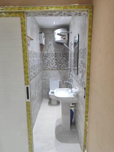 a bathroom with a sink and a toilet at الدقي in Cairo