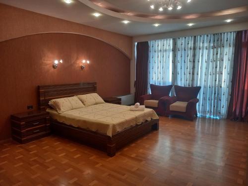 Katil atau katil-katil dalam bilik di Flame Towers view apartment