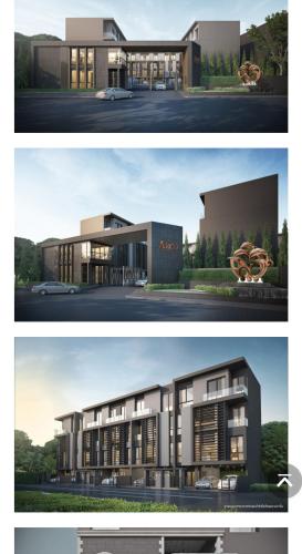 two pictures of a modern building at ARCO HOME OFFICE in Ban O Pao