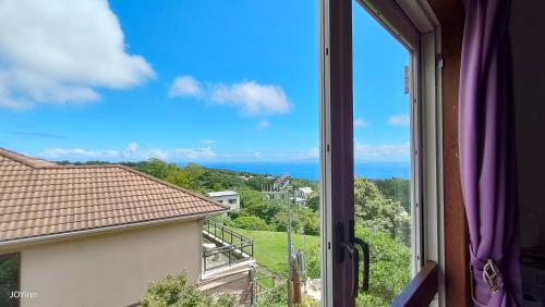 a window view of the ocean from a house at JOYinn in Ito