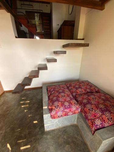 Ένα ή περισσότερα κρεβάτια σε δωμάτιο στο Moemoea Lodge