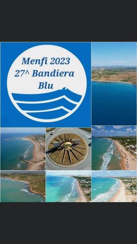 a collage of pictures of the beach and water at Casa Inyco in Menfi