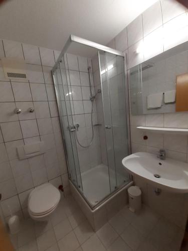 Koupelna v ubytování Hotel das rot