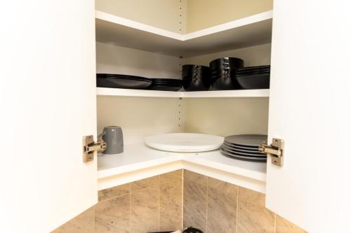 Η κουζίνα ή μικρή κουζίνα στο Prater Rooftop Pinnacle with AC