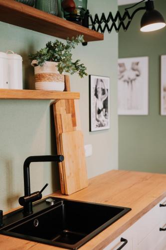Kuchyň nebo kuchyňský kout v ubytování Soonwald Loft I Garten I Kamin I riesige Wohnküche