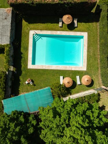 an overhead view of a swimming pool in a yard at Rovezzano B&B in Florence