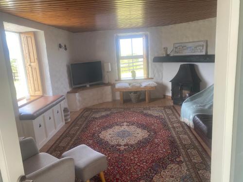 TV a/nebo společenská místnost v ubytování Ned's Cottage