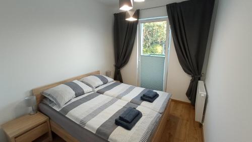 Ένα ή περισσότερα κρεβάτια σε δωμάτιο στο Apartament DOROTA