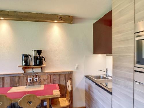 Studio cabine au pied des pistes, 4 pers, sud, 23m²