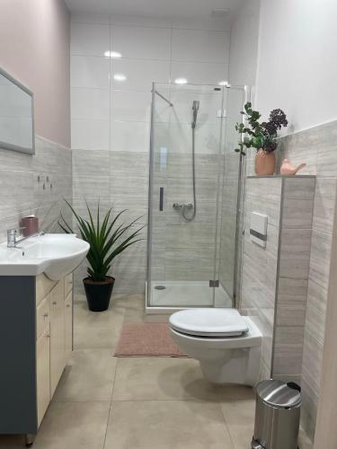 Ένα μπάνιο στο Apartament III w Centrum - Winda - 50 metrów od Starego Rynku