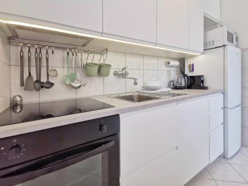 Η κουζίνα ή μικρή κουζίνα στο Apartment Asterias (Špadići)