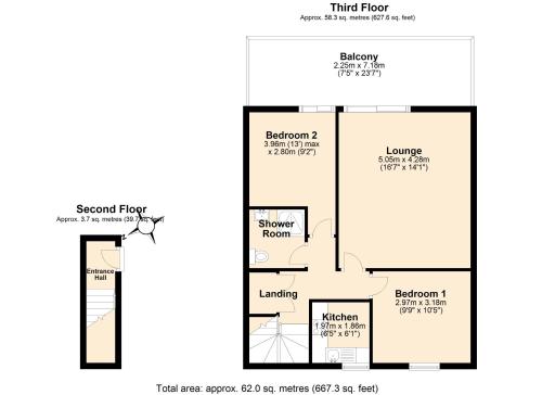 a floor plan of a house at Harbourside 3 - Luxury Riverside Apartment in Dartmouth