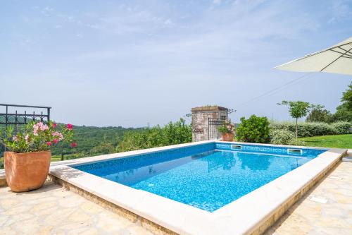 una imagen de una piscina en una villa en Holiday Home Majkovi, en Slano
