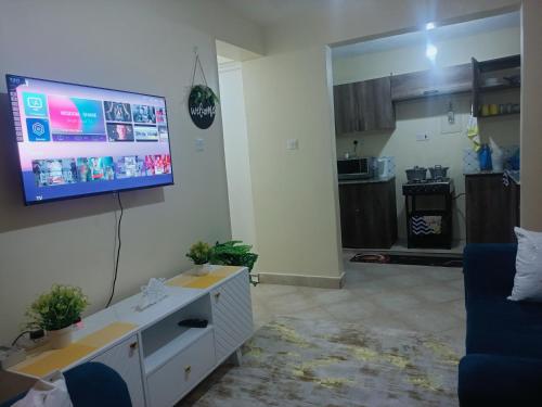 TV a/nebo společenská místnost v ubytování DANA HOMES