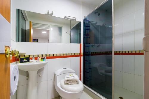Ein Badezimmer in der Unterkunft Hotel Bogota Elite
