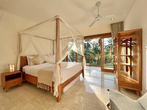 Voodi või voodid majutusasutuse 2 Bedroom Exclusive Villa Rice Paddy views with Private Pool Includes Free Breakfast toas