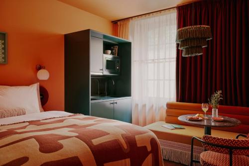 Cama o camas de una habitación en Ember Locke Kensington