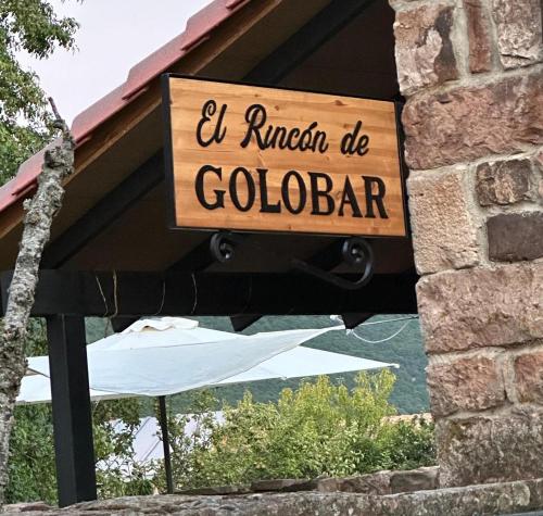 a sign that reads la raja do colombario at El Rincón de Golobar en Brañosera in Brañosera