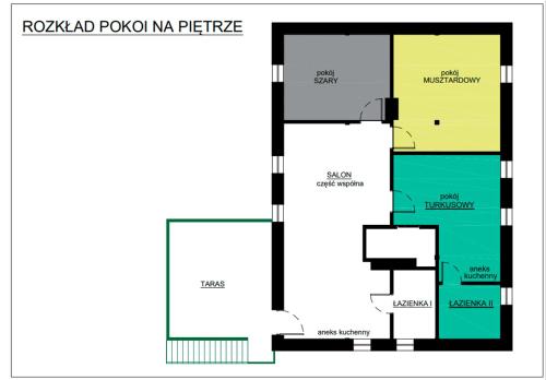 Plan piętra w obiekcie Wczasy z Wędką