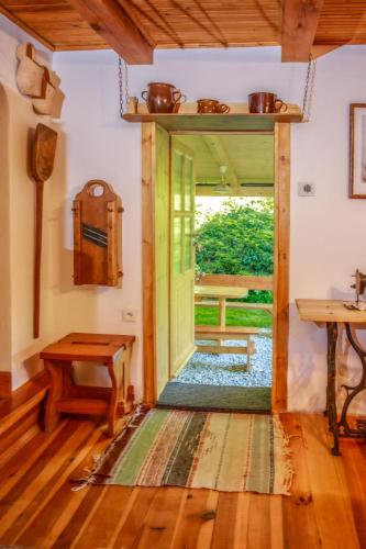 a room with a door open to a patio at Holiday Home Dolní Jílovice by Interhome in Vyšší Brod