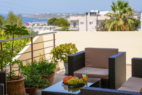 A balcony or terrace at Villa Fotini with ocean view