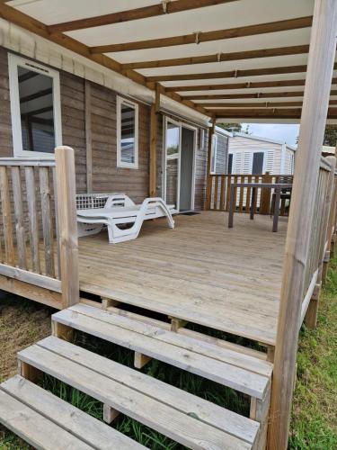 Μπαλκόνι ή βεράντα στο Mobil-home A Douarnenez