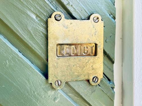 a metal switch on a wall with the word leader at 4 person holiday home in ALVESTA-By Traum in Alvesta