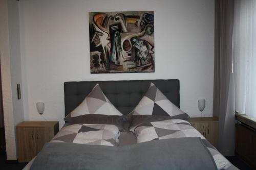 Cama o camas de una habitación en Gästehaus Marek