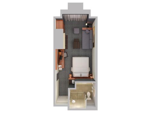 aometric view of a floor plan of aominium at Courtyard by Marriott Waterloo St. Jacobs in Waterloo