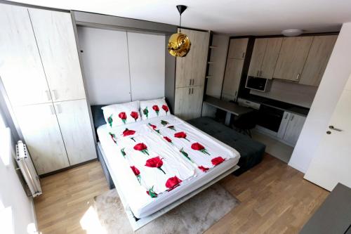 Apartman Skverにあるベッド
