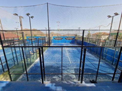 a batting cage with a tennis court in it at Villa Habibi Luxury 5B in Chayofa
