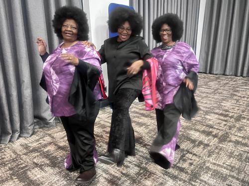a group of three women walking in a room at MaU Bed and Breakfast in Krugersdorp